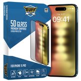 Buff iPhone 15 Pro 5D Glass Şeffaf Ekran Koruyucu