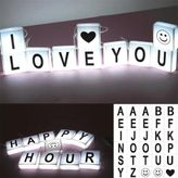 Buffer 10'lu Lightbox Işıklı Harf Mesaj Panosu Dekoratif Harf Işık Zinciri