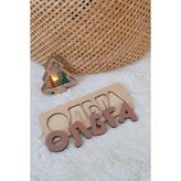 Bugula Ahşap Montessori Beceri Oyuncağı 3-4-5 Harf Kahve Bebek Görme Hediyesi Her İsme Özel Ürün Çocuk için Oda Dekoru - Kahverengi