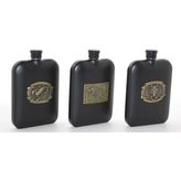 Buğz Paslanmaz Çelik Kabartmalı Tekli 6 Oz Matara ALK2666