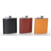 Buğz Paslanmaz Çelik Tekli 7 Oz Derili Matara ALK2660