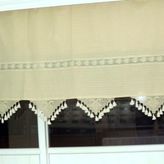 Buldan 140x150 El İşi Dantelli Naturel Perde