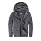 Buratti 575708 Antrasit İçi Kürklü Kapüşonlu Sweatshirt Erkek Mont