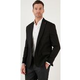 Buratti 6 Drop Çift Yırtmaçlı Slim Fit Blazer Erkek Ceket 659001 SİYAH