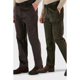 Buratti Normal Bel Regular Fit Düz Paça 2'li Paket Kadife Pantolon Erkek Kadife Pantolon 645MERLINS2 - Haki - Kahve - 52