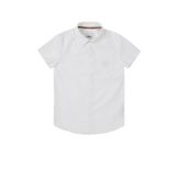 Burberry Streç Pamuklu Kısa Kollu Çocuk Gömlek Gömlek 8048278 White, Beyaz, 14 Yaş