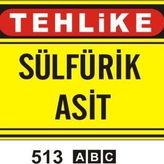 Buris Sülfürik Asit Uyarı Levhası