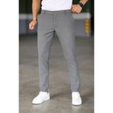 Bürke Erkek Okul Grisi Renk Italyan Kesim Slimfit Kumaş Pantolon - 36