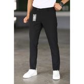 Bürke Erkek Siyah Renk Italyan Kesim Slimfit Kumaş Pantolon - 42