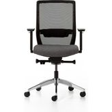 Bürotime Bold Çalışma Koltuğu, Krom Ayak, Siyah & Grafit