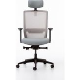 Bürotime Bold Çalışma Koltuğu, Plastik Ayak, Gri & Nehir