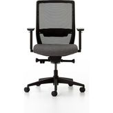 Bürotime Bold Çalışma Koltuğu, Plastik Ayak, Siyah & Grafit