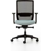 Bürotime Bold Çalışma Koltuğu, Plastik Ayak, Siyah & Irmak