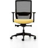 Bürotime Bold Çalışma Koltuğu, Plastik Ayak, Siyah & Sarı