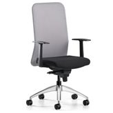 Bürotime Comfy Başlıklı Sabit Kol Krom Ayak Gri Siyah Çalışma Koltuğu