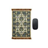 Bursa İpek Hardal Dekoratif Küçük Halı Mousepad