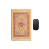 BURSA İPEQ Sarı Dekoratif Küçük Halı Mousepad