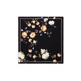 BURSA İPEQ Siyah Floral Twill Eşarp