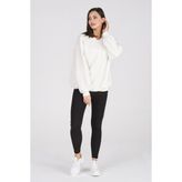 Busa Giyim Basic Oversize Termal Sweatshirt Ekru - Standart