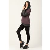 Busa Mor Kapüşonlu Hamile Sweatshirt