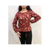 Butik Ayvitrin Kadın Bordo Gömlek Bluz