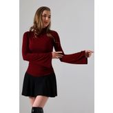 Butik Beyza Büzgülü İspanyol kol Bluz
