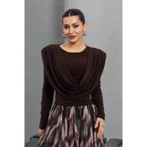 Butik Beyza Degaje Yaka Pileli Bluz