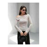 Butik Beyza Düşük Omuz Bluz Esnek Sandy Kumaş