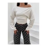 Butik Beyza Tek Omuz Açık Bluz