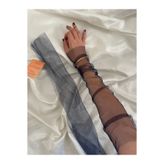 Butik Lacivert Tül kolluk eldiven
