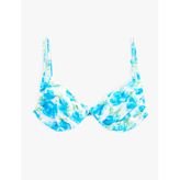 Büzgülü Çiçekli Balenli Bikini Üstü