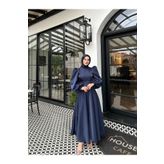 By Atelier Lacivert Simli Hazel Tesettür Abiye