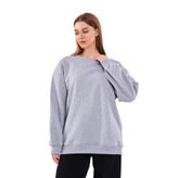 BY COMEOR Kadın Pamuklu Oversize Basic Bisiklet Yaka Sweatshirt