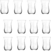 By Hanedan Klasik Çay Bardağı Optikli 12 Adet 115 cc - 115 ml - Şeffaf