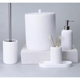 By Selim Natural Beyaz 5 Parça Polyester Banyo Seti