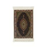 Bybars El Yapımı Osmanlı Desenli Mini Kilim 20X33 Cm – Dekoratif Masa Üstü Kilim – Türk Motifli Geleneksel Ev Dekoru – Püsküllü Vintage Mini Halı (Çok Renkli Koyu Renkler Odaklı 7) Vitrin