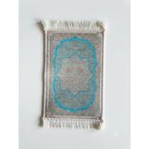 BYBARS El Yapımı Osmanlı Desenli Mini Kilim 20x33 cm – Dekoratif Masa Üstü Kilim – Türk Motifli Geleneksel Ev Dekoru – Püsküllü Vintage Mini Halı (Mavinin Asaleti 11)
