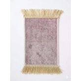BYBARS El Yapımı Osmanlı Desenli Mini Kilim 20x33 cm – Dekoratif Masa Üstü Kilim – Türk Motifli Geleneksel Ev Dekoru – Püsküllü Vintage Mini Halı (Pembe Huzur 10)
