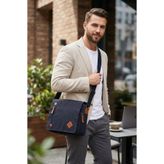 byhakan GK61 Kanvas (pamuk) POSTACI ÇANTASI ÇOK BÖLMELİ ÜNİVERSİTE OMUZ ÇANTA MACBOOK TABLET ÇANTA SİYAH