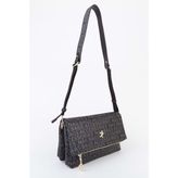 Byhakan NS-1100 Yazılı Siyah Kadın Omuz Çanta