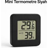 ByKurt Mini Dijital Termometre Higrometre Sıcaklık Nem Ölçer Siyah 4,5x4,5 cm