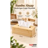 Bymyhand Doğal Ahşap Bambu Peçetelik Peçete Kutusu