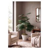 BYSHOME Yapay Yelpaze Palmiyesi Saksılı Yapay Bitki Masa Üstü Salon Balkon Dekoru 70 Cm