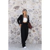 bytugcekaya Siyah Kapüşonlu Triko Takım