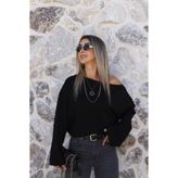bytugcekaya Siyah Omzu Düşük Bluz