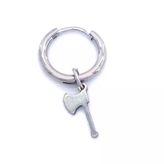 BZ 316l Çelik Unisex Tek Balta Küpe