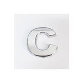 C Harfi 3,75 Cm Krom Yapışkanlı