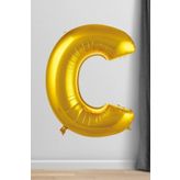 C Harfi Folyo Balon Gold 100 Cm 40 İnç 1 Metre Altın
