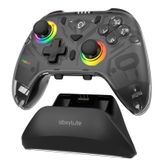 C8 PC Controller - Wireless Bluetooth Dongle - Hall Effect Joystick RGB Lighting - 1000Hz Macro Keys - Dual Vibrate Gaming Controller for Windows PC, Android, Switch, Steam, TV, IOS & Charging Dock