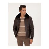 Cacharel 50293324-VR029 Erkek Kahverengi Deri Mont